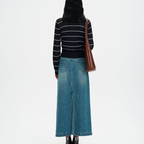 Black Stripe Openwork Short Knit Cardigan